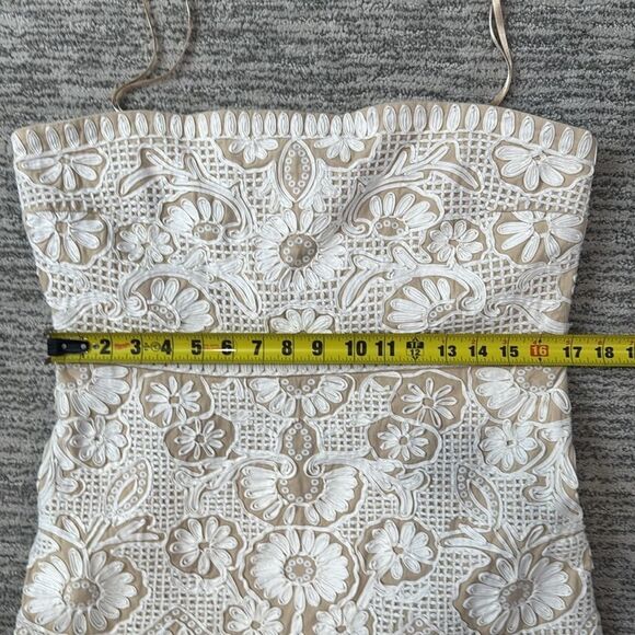 NWT Veronica Beard Agata Dress Strapless Mini in Light Pebble Sz 12 - Picture 11 of 16